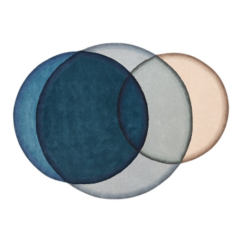 Dywan tkany wełniany 190x260 CRYSTAL Rug Blue