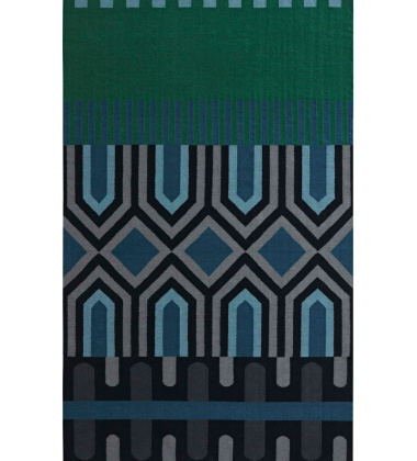 Kilim wełniany 170x240 NDEBELE Kilim Wool Green