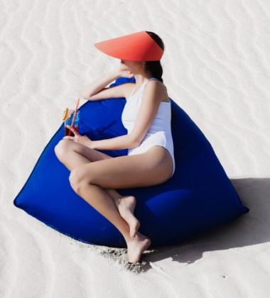 Puf - Worek sako 100x110x120 SAIL POUF Indoor-Outdoor Plain Blue