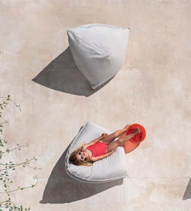 Mini Puf - Worek sako 84x100x72 SAIL MINI POUF Indoor-Outdoor Plain White