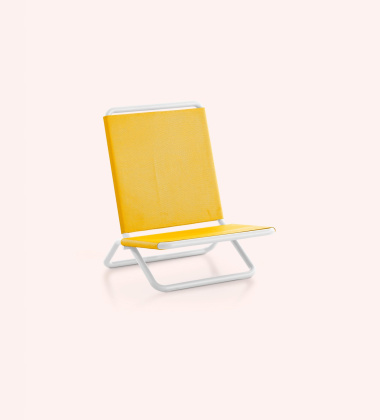 Leżak-krzesełko turystyczne 61x52x71 TRIP CHAIR Mustard-White