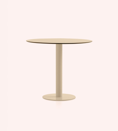 Stolik 70x72H cm MONA COLUMN LEG DINING TABLE Indoor-Outdoor Sand