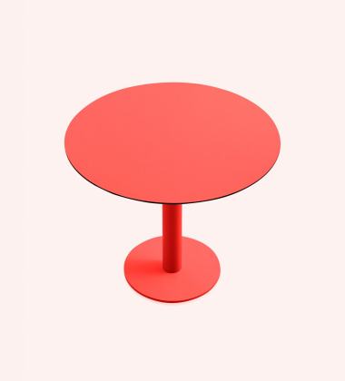 Stolik 70x72H cm MONA COLUMN LEG DINING TABLE Indoor-Outdoor Red