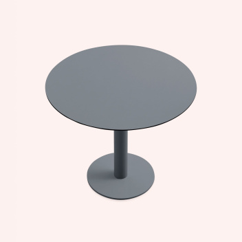 Stolik 80x72H cm MONA COLUMN LEG DINING TABLE Indoor-Outdoor Anthracite