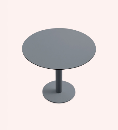 Stolik 80x72H cm MONA COLUMN LEG DINING TABLE Indoor-Outdoor Anthracite