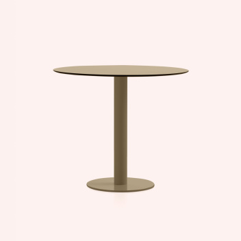 Stolik 80x72H cm MONA COLUMN LEG DINING TABLE Indoor-Outdoor Bronze
