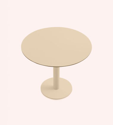 Stolik 80x72H cm MONA COLUMN LEG DINING TABLE Indoor-Outdoor Sand