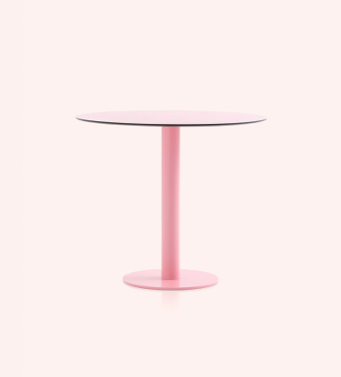 Stolik 70x72H cm MONA COLUMN LEG DINING TABLE Indoor-Outdoor Pink