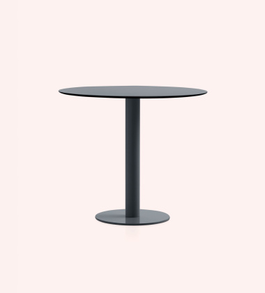 Stolik 90x72H cm MONA COLUMN LEG DINING TABLE Indoor-Outdoor Anthracite