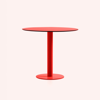 Stolik 90x72H cm MONA COLUMN LEG DINING TABLE Indoor-Outdoor Red