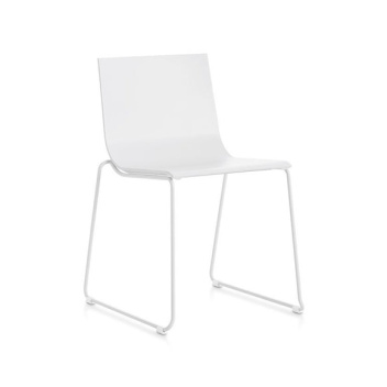Krzesło z tworzywa na płozach 54x50x78 cm VENT DINING CHAIR Model 1 Indoor-Outdoor White