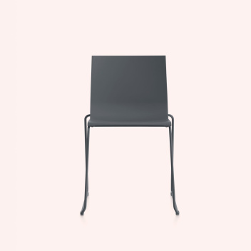 Krzesło z tworzywa na płozach 54x50x78 cm VENT DINING CHAIR Model 1 Indoor-Outdoor Anthracite
