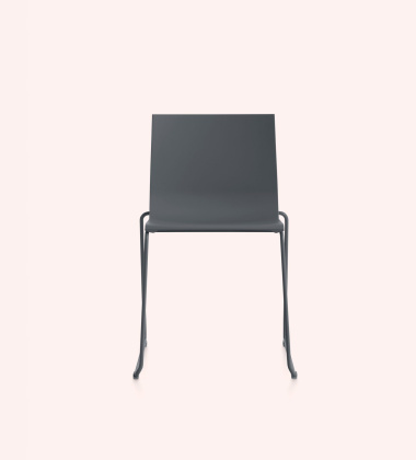 Krzesło z tworzywa na płozach 54x50x78 cm VENT DINING CHAIR Model 1 Indoor-Outdoor Anthracite