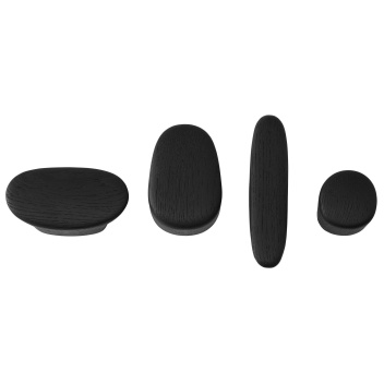 Komplet drewnianych wieszaków ENKI Wall Hooks Set 4 - White