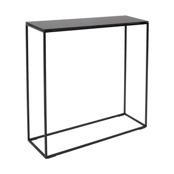 Konsola ze szklanym blatem 70x25x70H cm RACK Console Table - Black