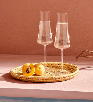 Kieliszek do szampana 300 ml STEM ZERO VOLCANO Champagne Glass by Nude Glass