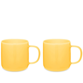Komplet kubków z uchem ze szkła borosilikonowego 200 ml JADE Mug Set 2 - Yellow