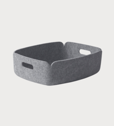 Kosz niski z filcu 40x31h RESTORE Tray Medium - Grey Melange