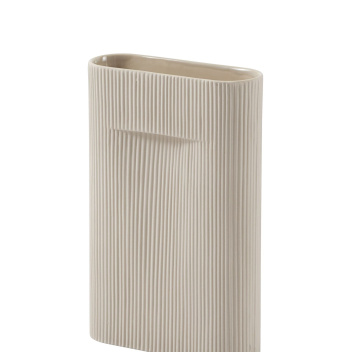 Wazon ceramiczny H35x8,5x23 cm RIDGE Vase M - Beige