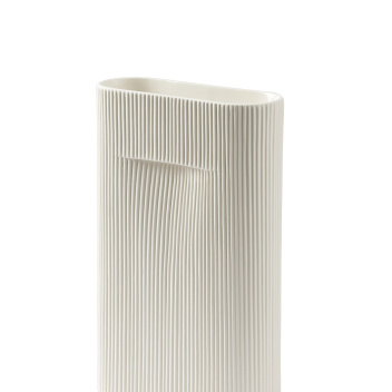 Wazon ceramiczny H35x8,5x23 cm RIDGE Vase M - Off-White