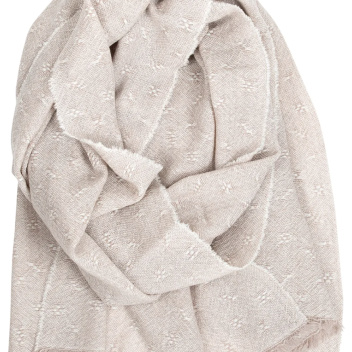 Szal z wełny merino 60x200 TUULA Wool Scarf - Beige