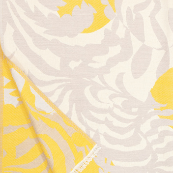 Koc z wzorem KUUTAMO Blanket 130x180 Beige-Yellow