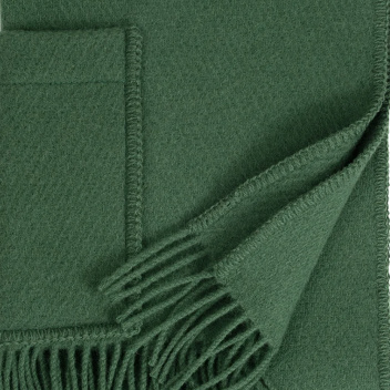 Szal-ponczo wełniany z kieszeniami 60x170 UNI Wool Pocket Shawl - Dark Moss Green
