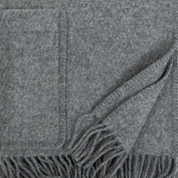 Szal-ponczo wełniany z kieszeniami 60x170 UNI Wool Pocket Shawl - Grey