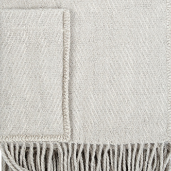 Szal-ponczo wełniany z kieszeniami 60x170 UNI Wool Pocket Shawl - Light Beige