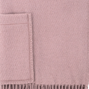 Szal-ponczo wełniany z kieszeniami 60x170 UNI Wool Pocket Shawl - Dusty Rose