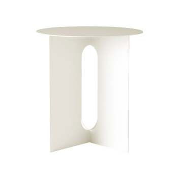 Stolik kawowy metalowy H43x40 cm ANDROGYNE Side Table Powder-coated Steel - Ivory