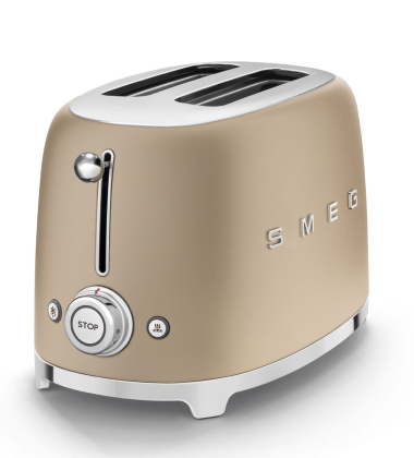 Toster na 2 kromki Retro SMEG 50's Style Szampańskie Złoto Mat