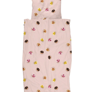 Pościel bawełniana dwustronna w donuty 140x200 DONUTS Duvet Cover