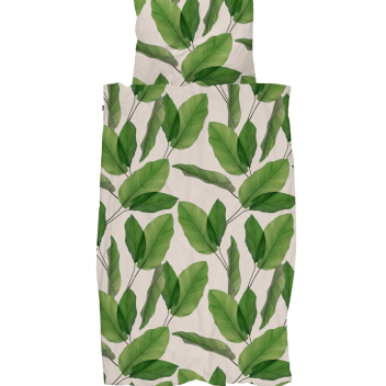 Pościel bawełniana dwustronna w liście 140x200 LEAF ME Duvet Cover