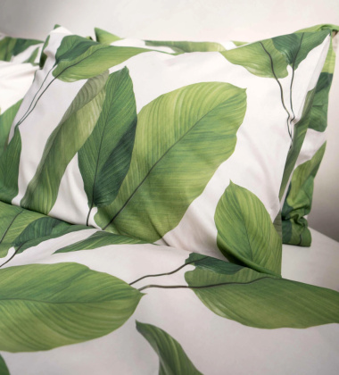 Pościel bawełniana dwustronna w liście 140x200 LEAF ME Duvet Cover