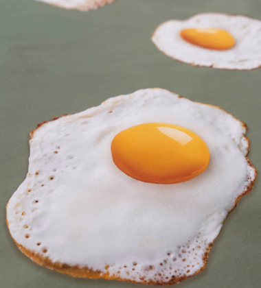 Pościel bawełniana dwustronna w jajka sadzone 140x200 EGGS Duvet Cover