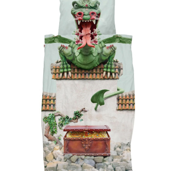 Pościel bawełniana dwustronna ze smokiem 140x200 DRAGON Duvet Cover