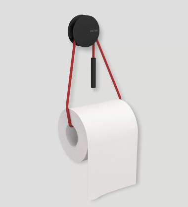 Wieszak na papier DIABOLO TOILET PAPER HOLDER Black-Red