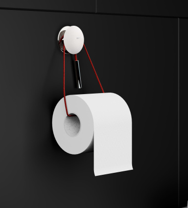 Wieszak na papier DIABOLO TOILET PAPER HOLDER Chrom-Red