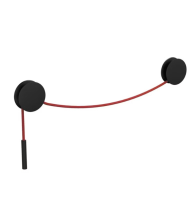 Wieszak na ręcznik DIABOLO WALL-MOUNTED TOWEL RAIL Black-Red