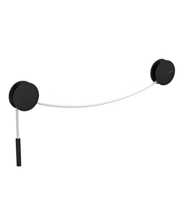 Wieszak na ręcznik DIABOLO WALL-MOUNTED TOWEL RAIL Black-White