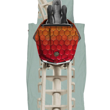 Pościel bawełniana dwustronna z rollercoasterem wężem 140x200 PYTHON Duvet Cover