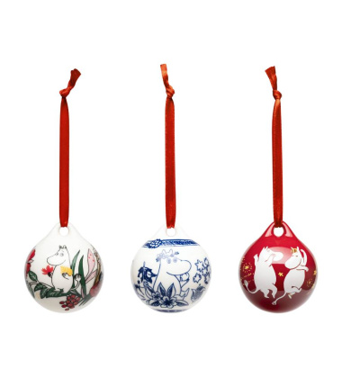 Komplet bombek muminki MOOMIN ANNUAL BAUBLE 3 SET
