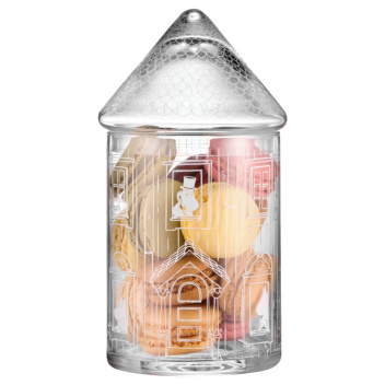 Naczynie szklane do przechowywania domek muminków 18,5 cm MOOMINHOUSE JAR Clear