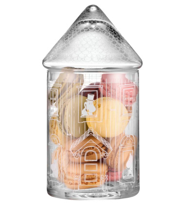 Naczynie szklane do przechowywania domek muminków 18,5 cm MOOMINHOUSE JAR Clear