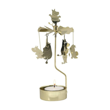 Świecznik karuzela Muminek 17x7,5 MOOMINTROLL Rotary Candle Holder - Gold