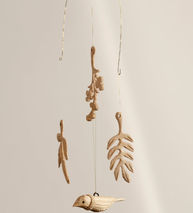 Komplet zawieszek drewnianych gałązek Jacaranda Wooden Ornaments Set 3 - Branches