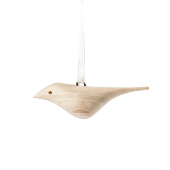 Zawieszka drewniany ptaszek gołąb Jacaranda Wooden Ornament - Natural Dove
