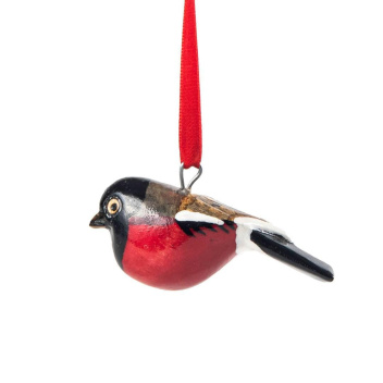 Zawieszka drewniany ptaszek gil zwyczajny Jacaranda Wooden Ornament - Bullfinch