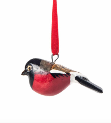 Zawieszka drewniany ptaszek gil zwyczajny Jacaranda Wooden Ornament - Bullfinch